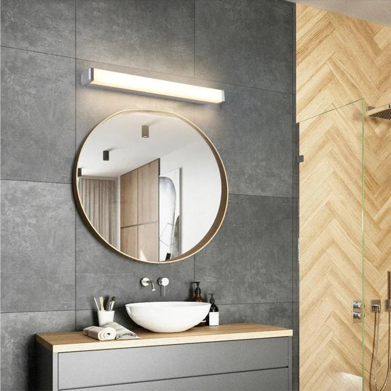Modern LED Wall Light Hardwired Installation Mirror Vanity Light 6500K Cool Light For Bathroom Toilet Entrance Indoor Wall Lamp