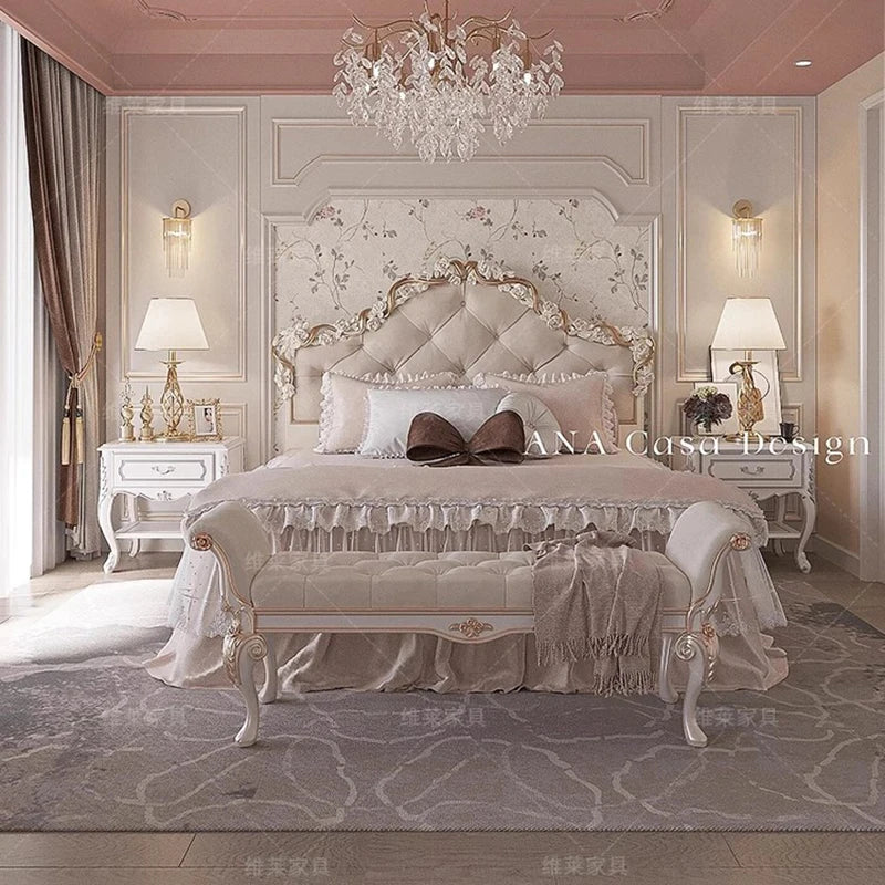 Clear Decoration Bed Lounge Unique Creative Designer Modern Luxury Nordic Bed Save Space Girls Letto Matrimoniale Home Products