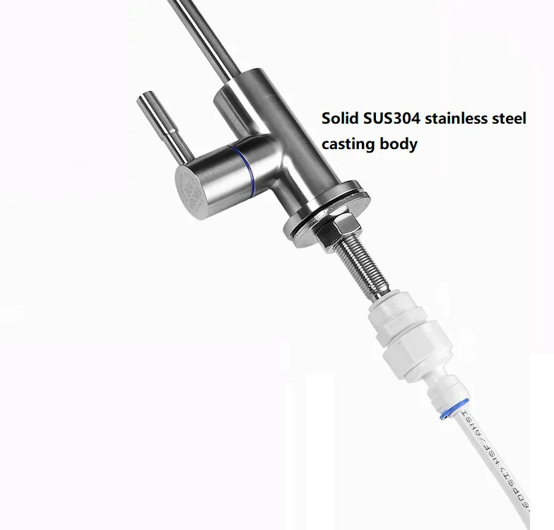 Viborg Solid 304 Stainless Steel Kitchen Filtered Drinking Water Filter Faucet Purifier Filtration Reverse Osmosis Systems Tap