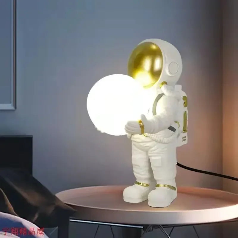 Nordic Astronaut LED Wall Lamp Table Children's Room Bedroom Bedside Living Lighting, Boys' Planet Night