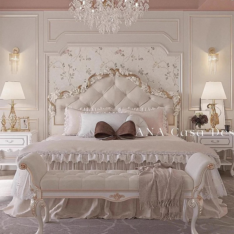 Clear Decoration Bed Lounge Unique Creative Designer Modern Luxury Nordic Bed Save Space Girls Letto Matrimoniale Home Products