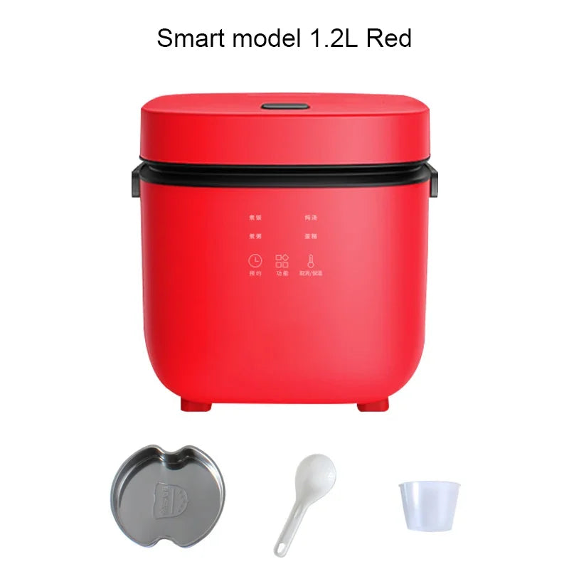 1.2L Mini Electric Rice Cooker Intelligent Automatic Household Kitchen Cooker 1-2 People Small Food Warmer Steamer