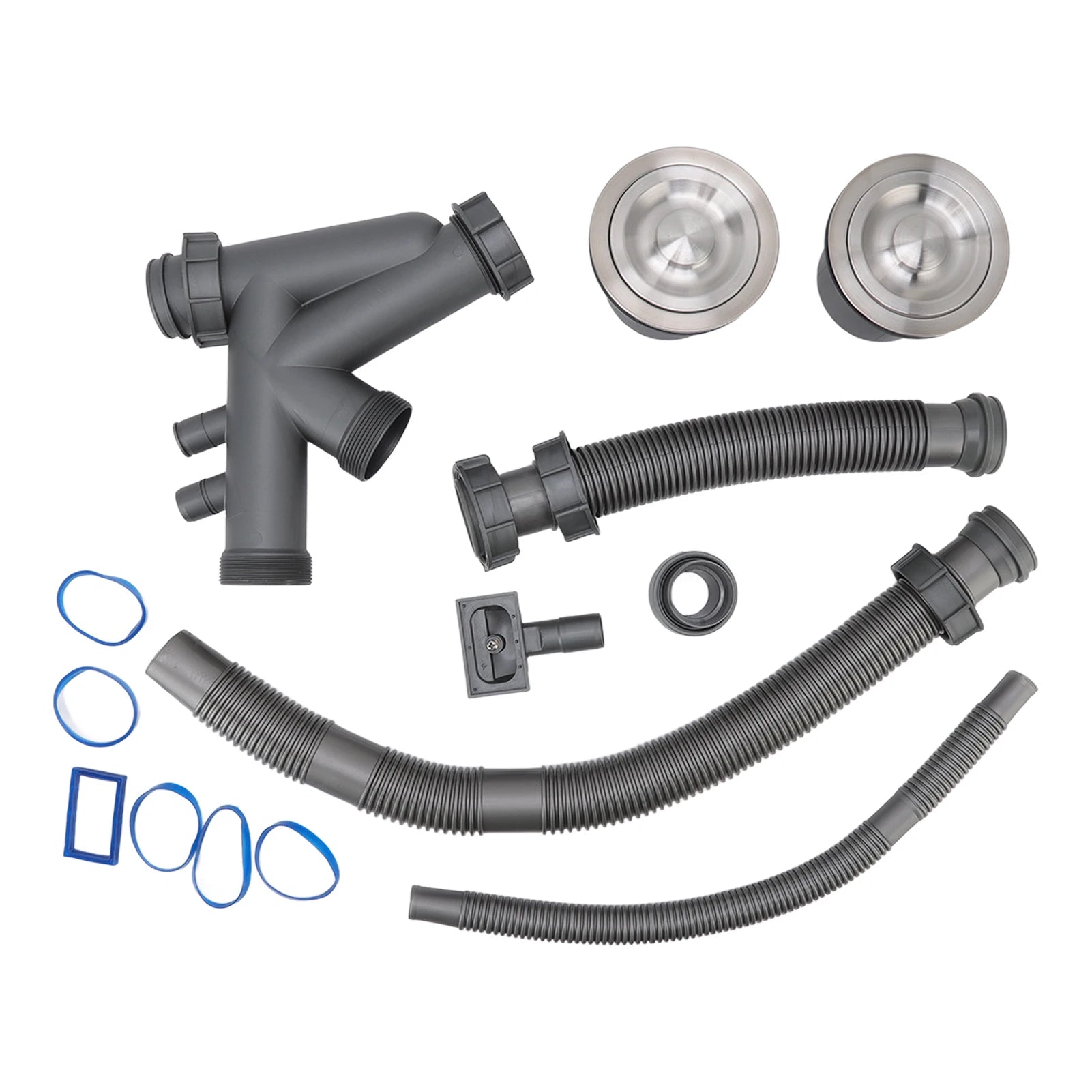 Kitchen Round Sink Mini Round Kitchen Sink Stainless Steel Bar Round Basin with Drainpipe Fitting 30cm Diameter Bar Round Sink