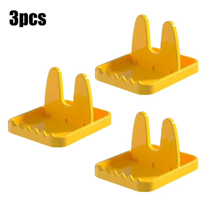 Foldable Pot Holder Plastic Spoon Holder Vertical Kitchen Storage Rack Suitable For Ladle Forks And Lid Rack Storage Rack