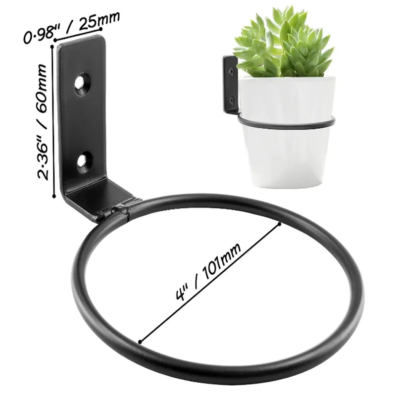 4/5/6/8inch Flower plant stand ring wall mount, plant wall hanging ring, metal plant stand wall mount Flower pot hook