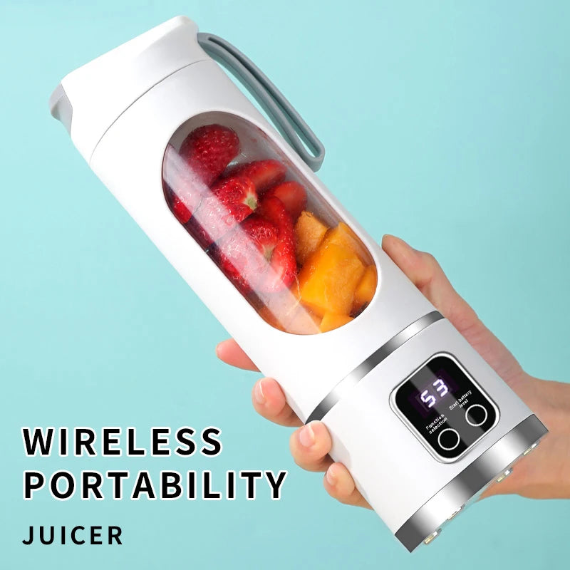 New Mini Home Portable USB Charging Blender, Lce Grinder, Smoothie Juice Cup, Crushed Ice Electric Juicer, High-Power Motor 450M