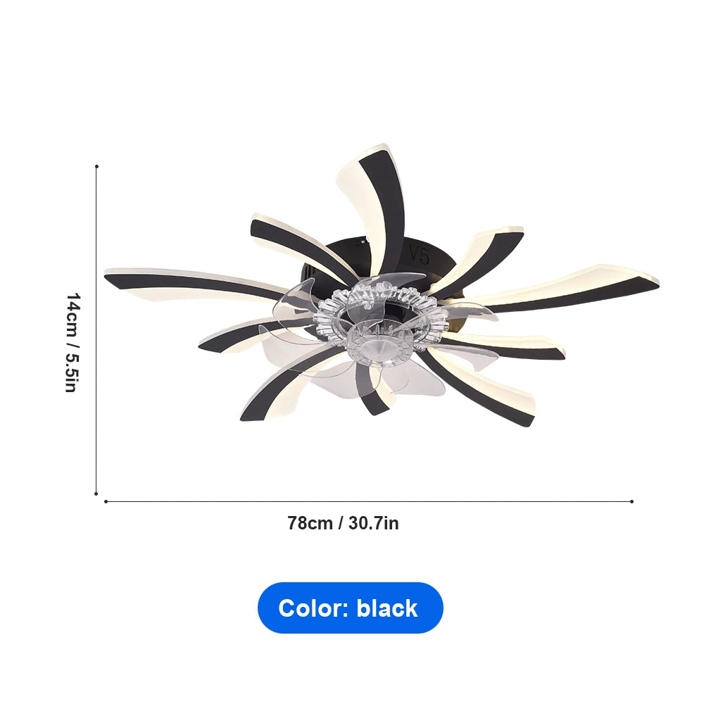 Ceiling Fan Lights For Living Children's Bedroom Dining Room Fixture Indoor Lighting Remote Control Dimmable Lamps Lustres