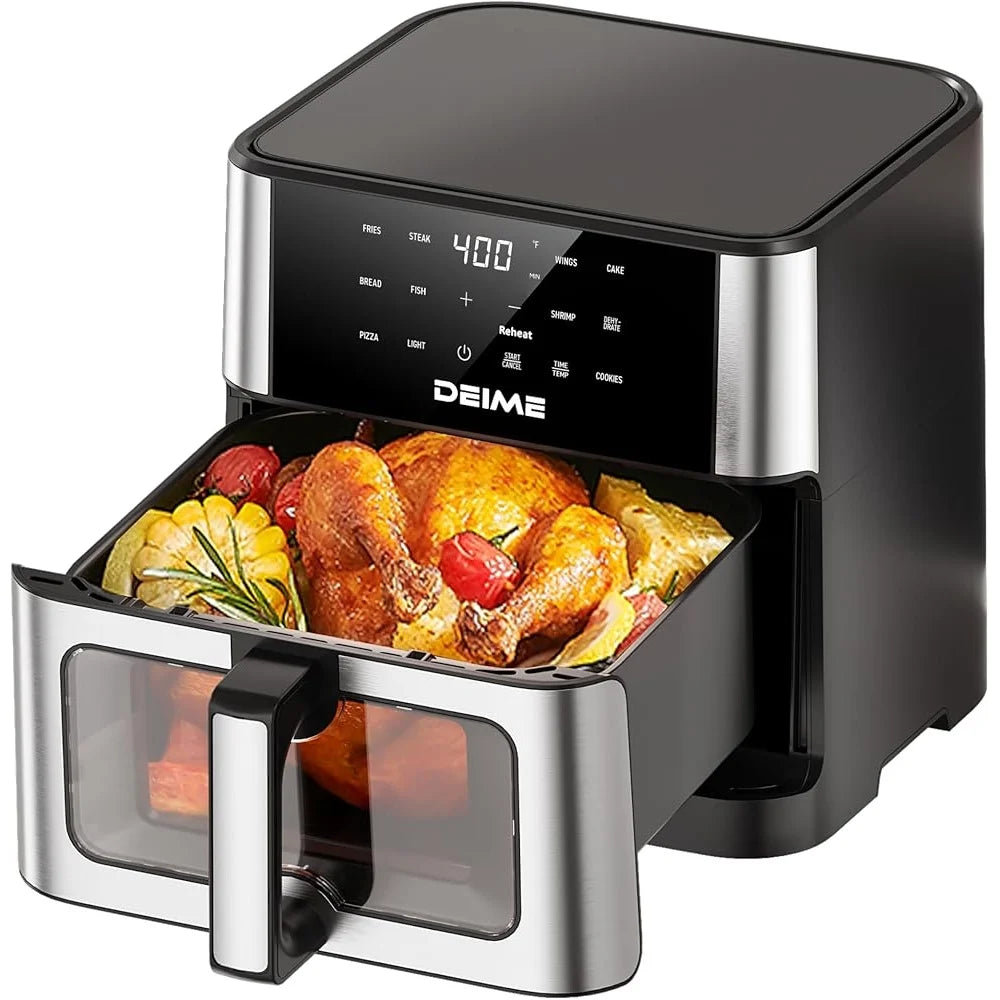 10.2QT Large Air Fryer 1700W Touch Screen with 10 Cooking Presets Multifunctional Healthy Kitchen Cooker