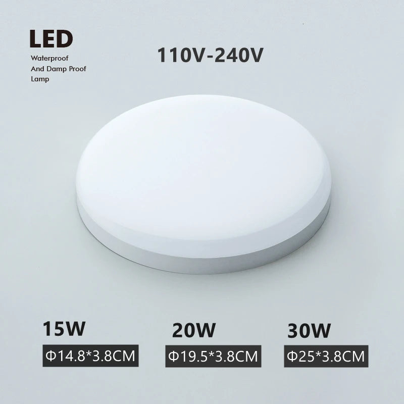 15W 20W Outdoor LED Wall Lamp AC220V Waterproof Garden Porch Surface Mounted Sconce Light Bathroom Moistureproof Ceiling Light