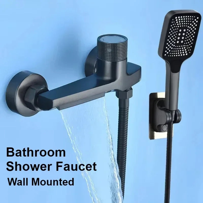 Hot and Cold Water Heater Mixing Valve Wall Mounted Bathtub Faucets Bathroom Shower Set Shower Tap Shower Accessories