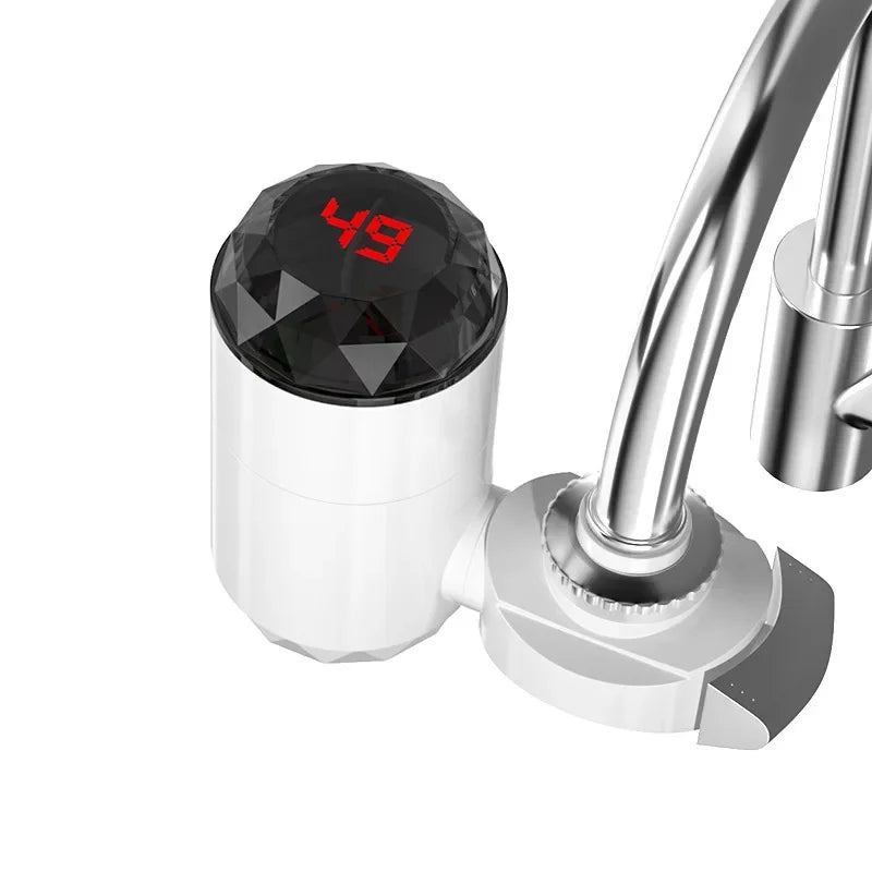 3000W Fast Heating Digital Display Instant Water Heater Tankless Heaters Kitchen Electric Hot Water Tap Bathroom Heating Faucet