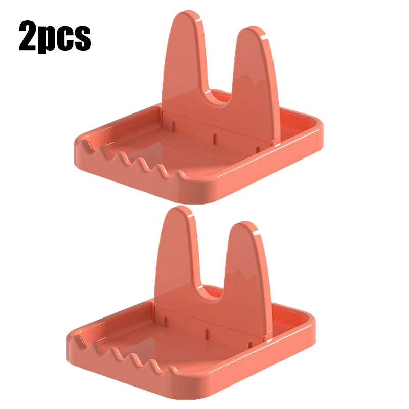 Foldable Pot Holder Plastic Spoon Holder Vertical Kitchen Storage Rack Suitable For Ladle Forks And Lid Rack Storage Rack