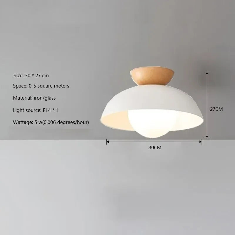 Nordic LED Ceiling Light Minimalist Wooden Hanging Lamps For Aisle Balcony Cloakroom Interior Decorative Lighting Fixture Luster