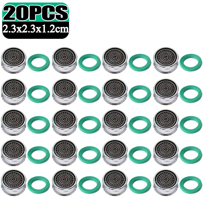 1/30x Faucet Aerator Replaceable Parts Tap Filter Nozzle Household Saving Water Kitchen Bathroom Sink Thread Faucet Bubbler