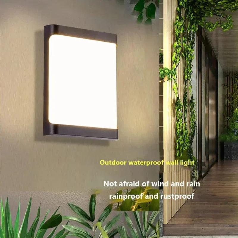 Modern LED Outdoor Wall Lamp for Garden Aisle Balcony Entryway Outdoor Waterproof IP65 Sconce Lighting Fixture Luster