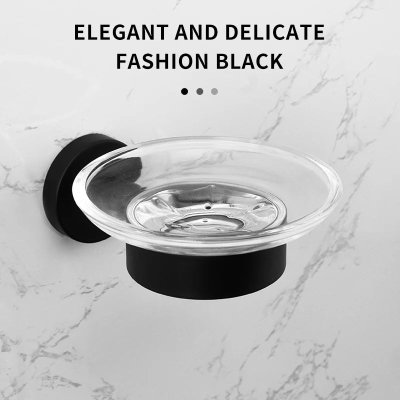 High Quality Soap Rack Wall Mounted Stainless Steel Brushed Gold Chrome Black Rose Gold Soap Dish Holder Bathroom Set