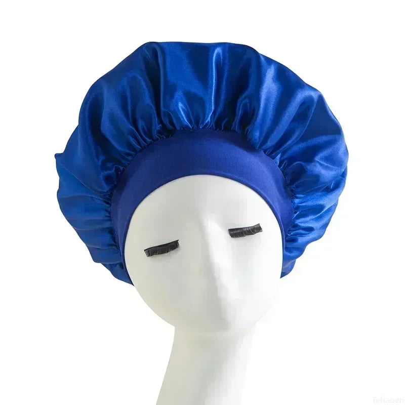Women Satin Solid Sleeping Hat Night Sleep Cap Hair Care Bonnet Nightcap For Women Men Unisex Cap Bonnet De Nuit Shower Turban