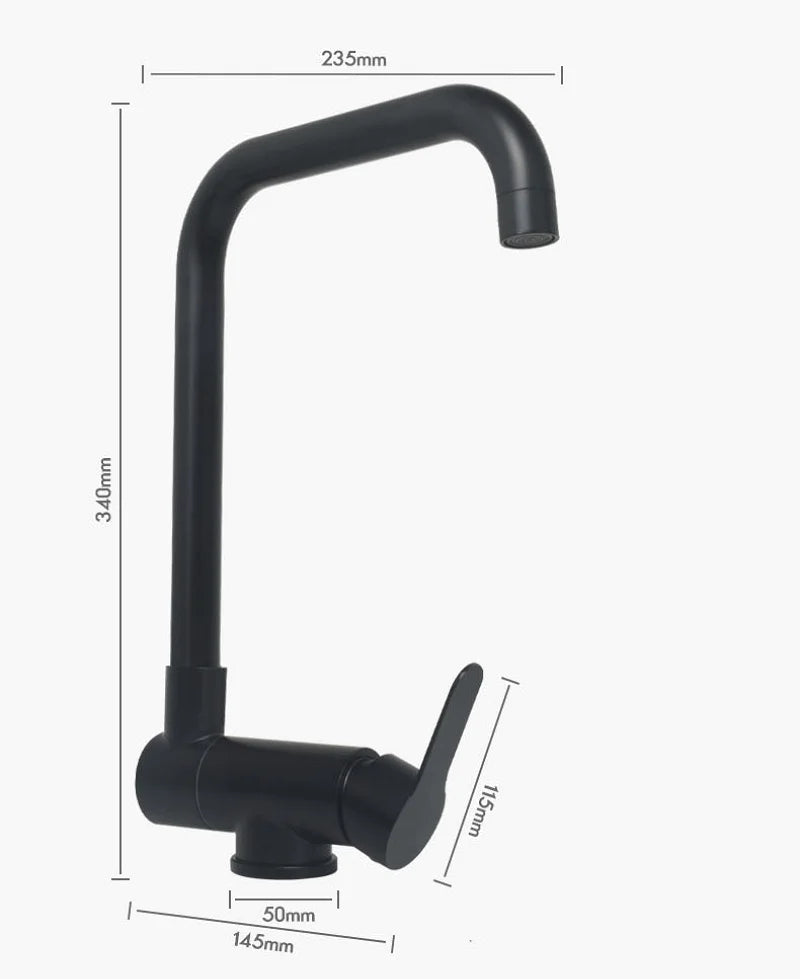 Stainless Steel Inner Window Folding Kitchen Faucet 360 Degree Swivel Hot Cold Mixer Water Tap Lead-Free Bathroom Sink Faucet