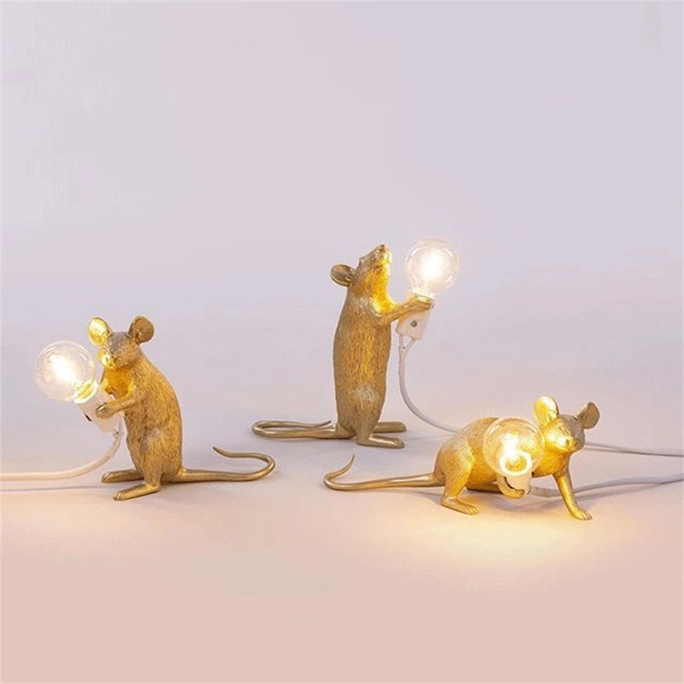 Nordic Style LED Mouse Table Lamp Modern Animal Desk Lamp bedroom Bedside gift night light Home Room Decor table Light luminarie