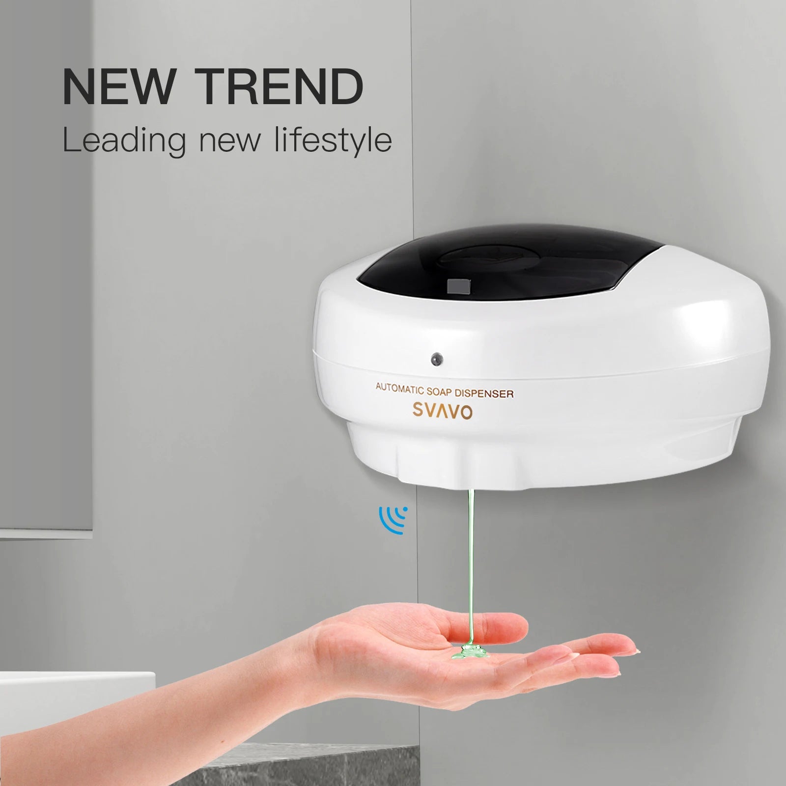 SVAVO 600ml Automatic Soap Dispenser Infrared Sensor Hand Sanitizer   Foam Hand Sanitizer Applicable To Kitchen And Bathroom