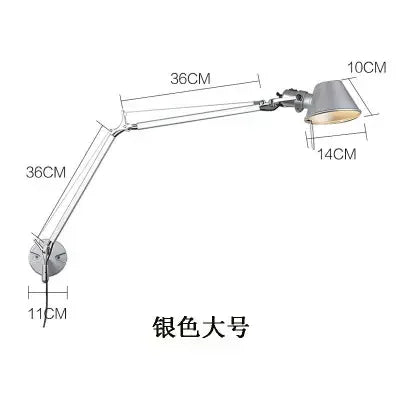 Simple Modern Foldable Wall Lights Long Swing Arm Adjustable Aluminum Sconces Lamps Telescopic Wall Lights for Bedroom