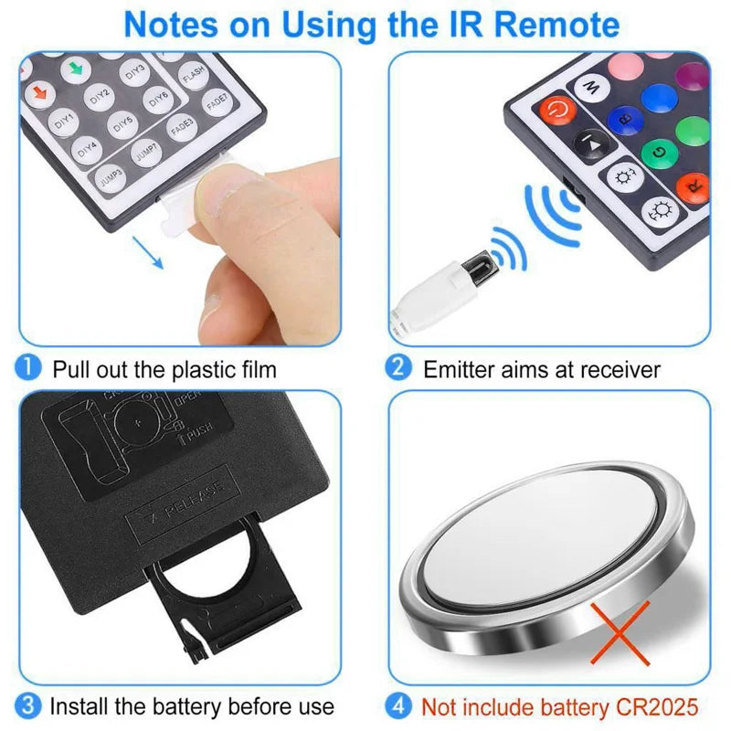 DC12-24V 40Key RGBW led Controller Dimmer 5Pins IR Remote Control 4 Channels LED Controller For 5050 RGBW RGBWW LED Strip Lights
