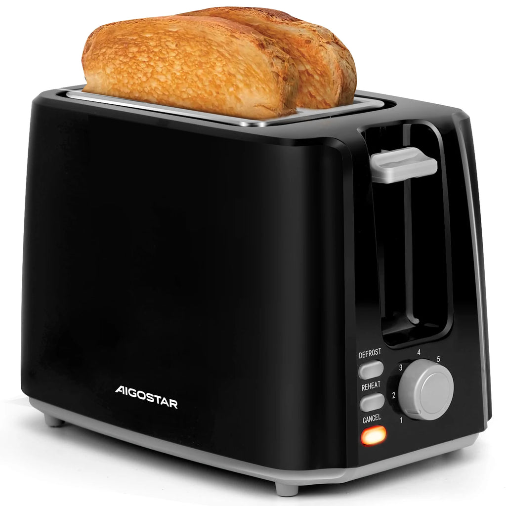 Toaster, 2 Extra Wide Slots, with Built-In Ball Warmer Rack, 6 Toast Levels, 3 Functions, 800W, Bpa Free