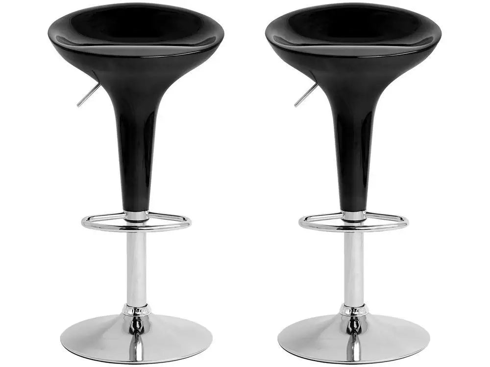 BQT-PR1 Black Swivel High Stool 2 Pieces