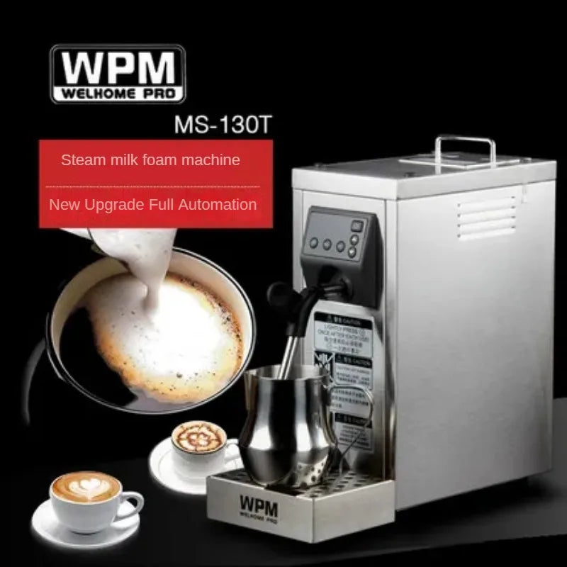 220-240V Fully automat Professional milk steamer with temperature setting/stainless steel milk frother machine WPM WELHOME PRO