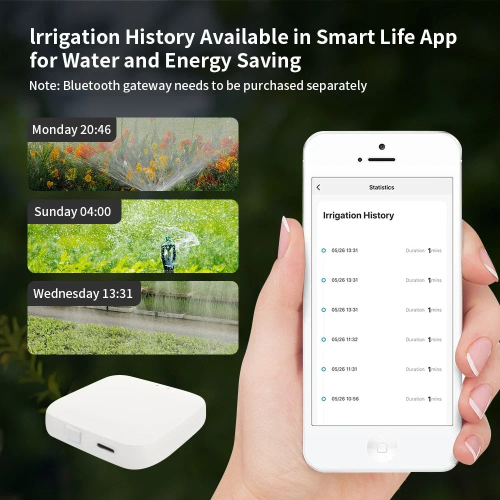 TNCE Smart Tuya Bluetooth Garden Water Timers  Rain Delay Programmable Automatic Sprinkler Drip Irrigation Valve Support Alexa