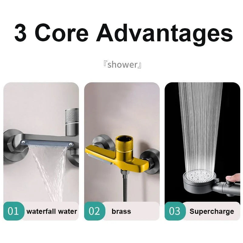 Brass Bathroom Shower Faucet Mixing Valve Shower Shower Set Bathtub Mixing Switch Hot and Cold Faucet Shower Faucet