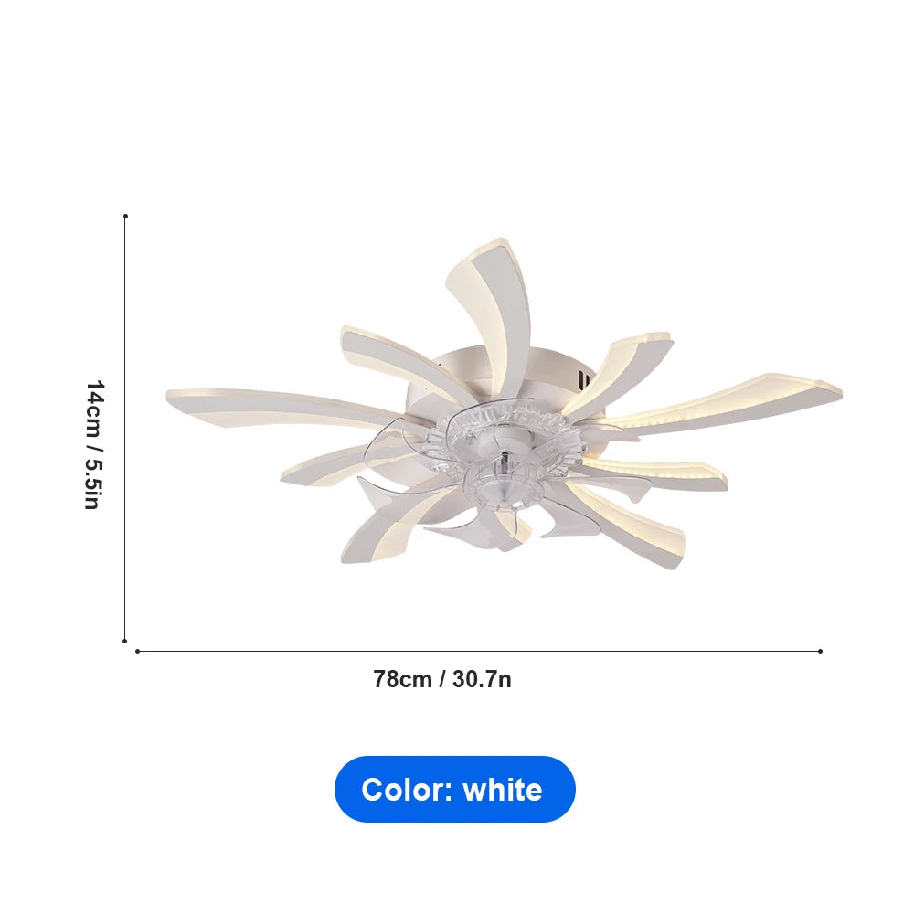 Ceiling Fan Lights For Living Children's Bedroom Dining Room Fixture Indoor Lighting Remote Control Dimmable Lamps Lustres