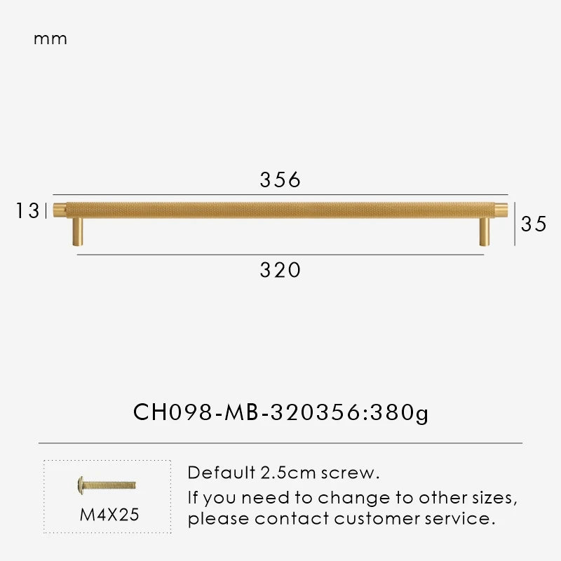 Nurlin Solid Brass Kitchen Furniture Handles Modern Knurled Patter Antique Matt Brass Black Color Cabinet Knobs T-Bar Pull