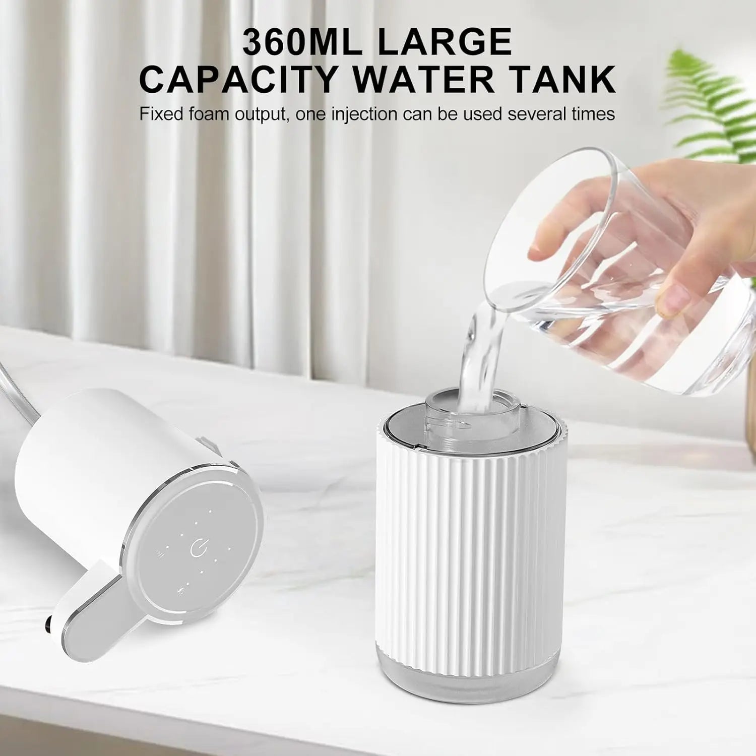 360ML Wall-Mounted IPX5 Waterproof 4-Levels Adjustable Rechargeable Electric Intelligent Automatic Sense Kitchen Soap Dispenser