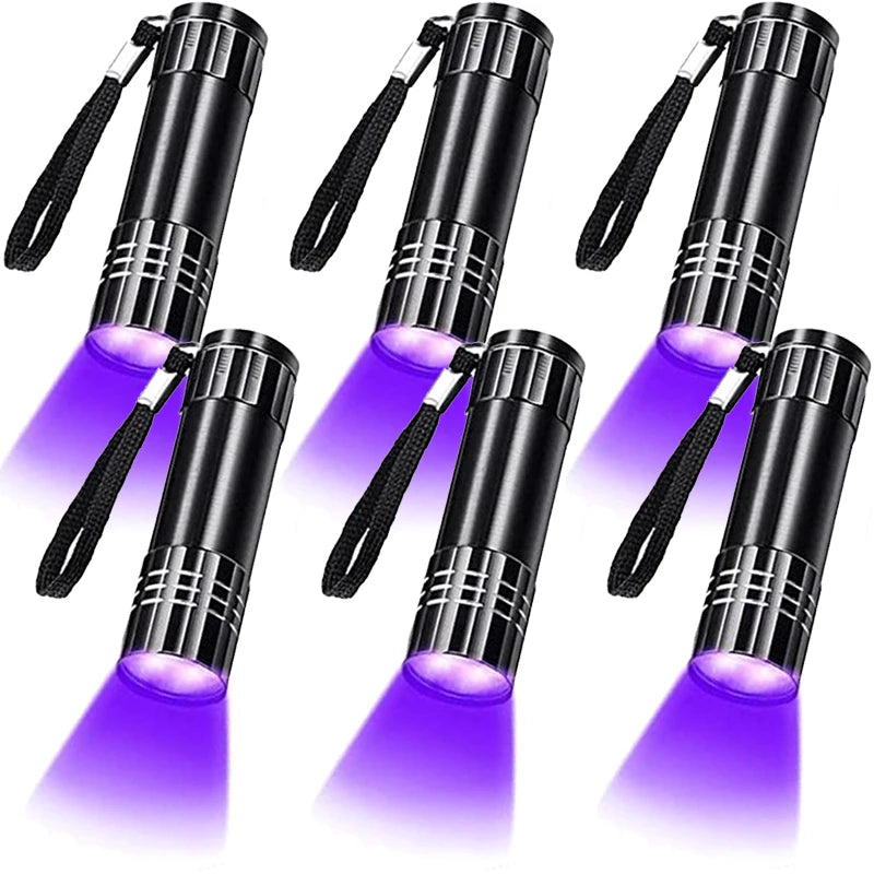 Mini UV Flashlight Ultraviolet Lamp 395-400nm Black Light Flashlights UV Torch UV Light Detector for Pet Urine Stain Dry Stain