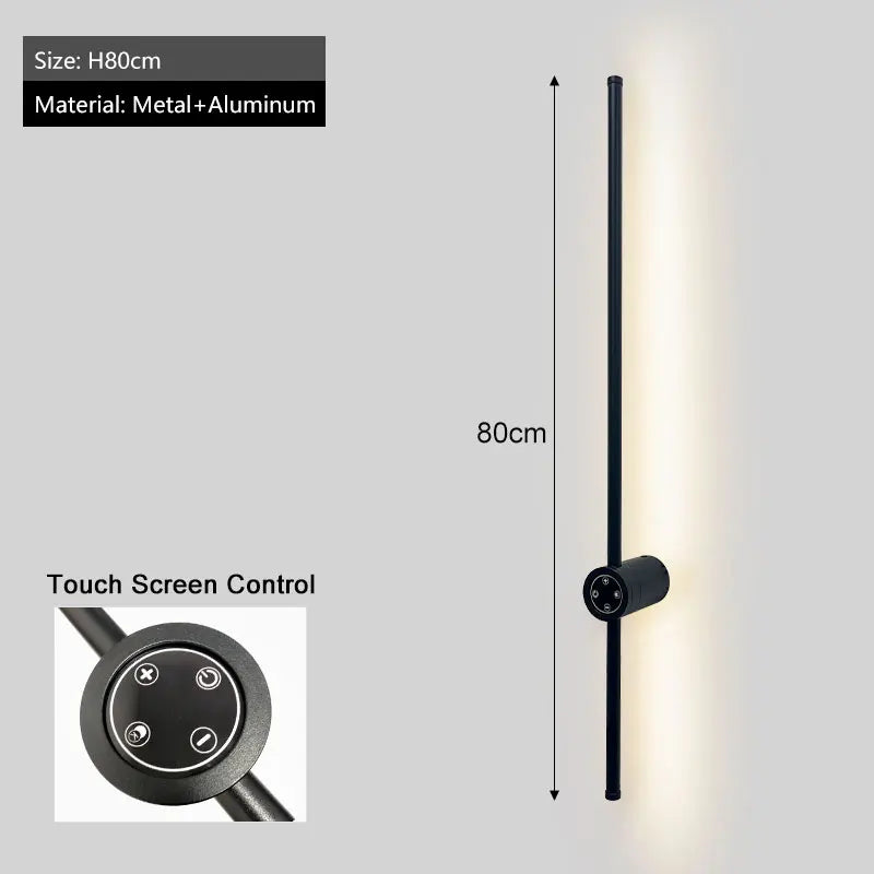 Touch Screen Control Dimming LED Wall Lights Wall Sconce Hardwire Tricolor Lights 360° Rotatable Touch Switch LED Wall Lamps