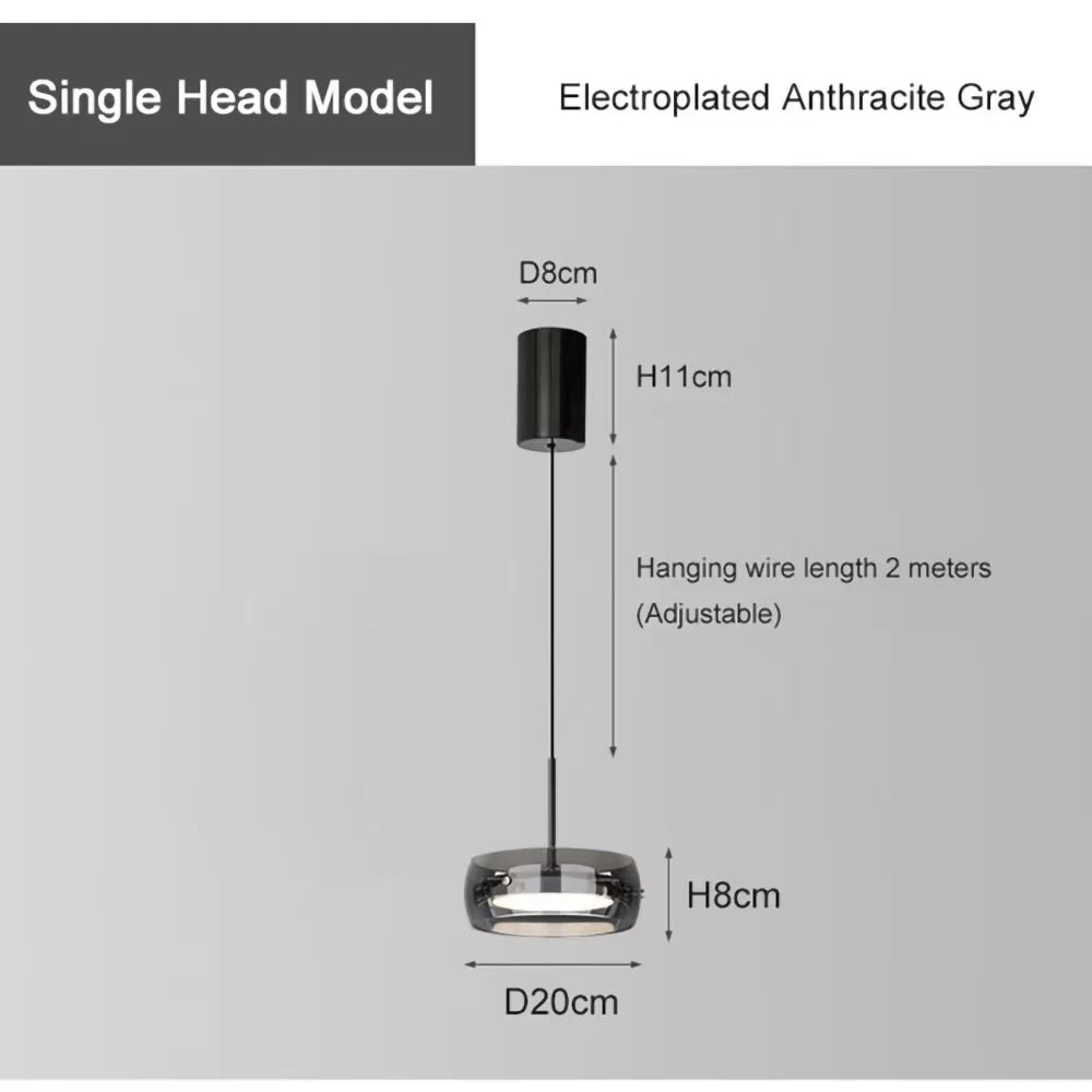 Glass Pendant Lights Modern Plating For Living Room Bedroom Restaurant Bar Hotel Indoor Warm Light Decorative LED Lighting