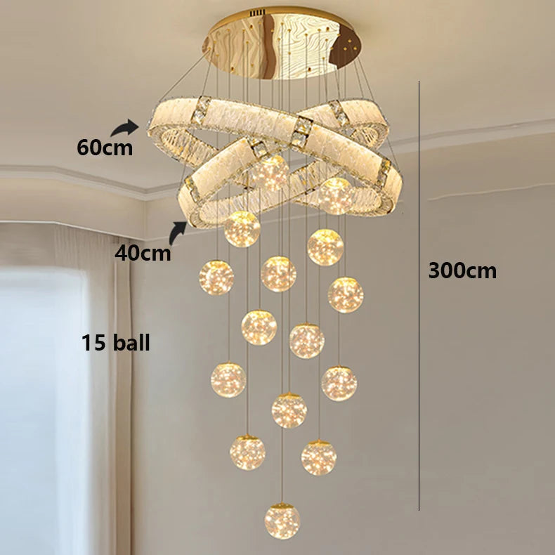 Modern home decor led lights pendant light lamps forstaircase Chandeliers for living room hanging light indoor lighting