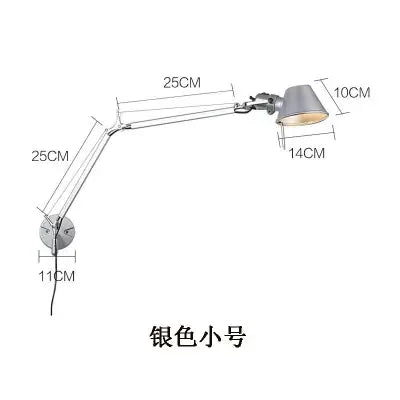 Simple Modern Foldable Wall Lights Long Swing Arm Adjustable Aluminum Sconces Lamps Telescopic Wall Lights for Bedroom