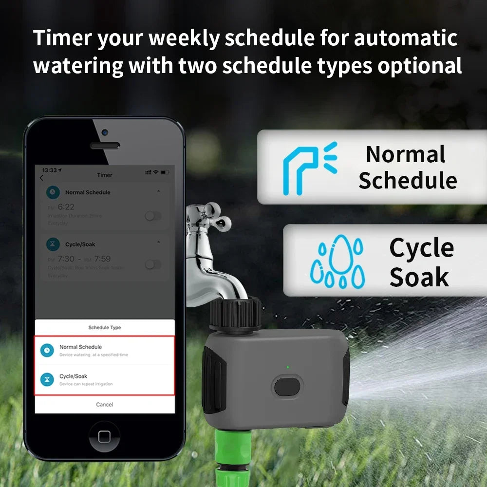 TNCE Smart Tuya Bluetooth Garden Water Timers  Rain Delay Programmable Automatic Sprinkler Drip Irrigation Valve Support Alexa