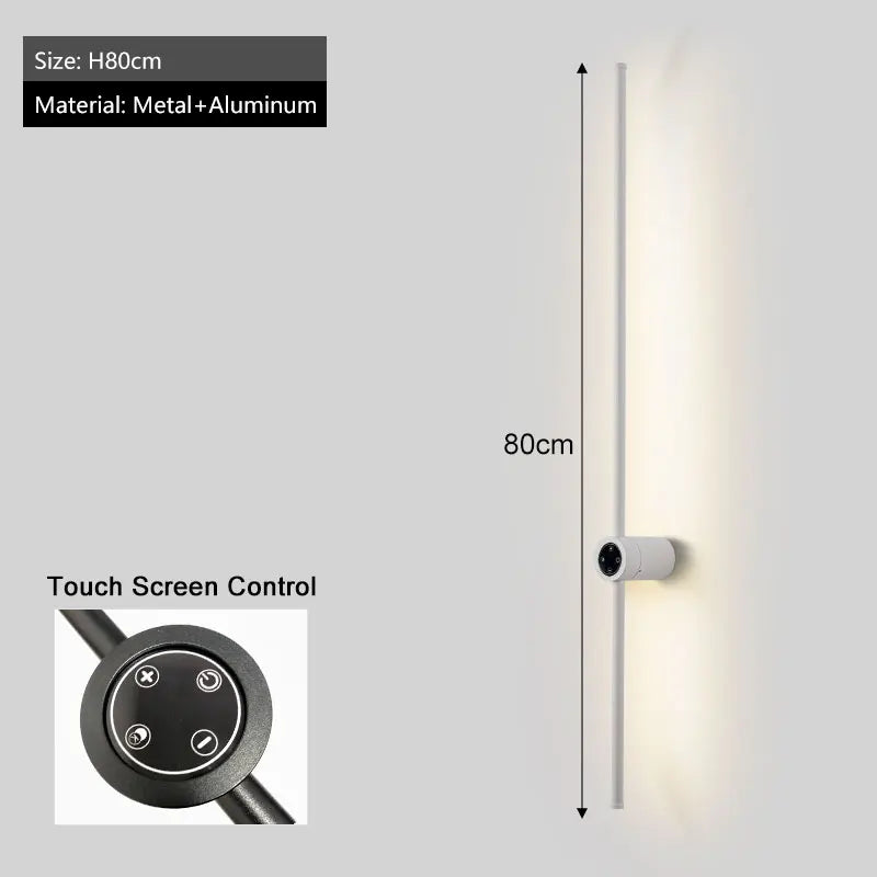 Touch Screen Control Dimming LED Wall Lights Wall Sconce Hardwire Tricolor Lights 360° Rotatable Touch Switch LED Wall Lamps