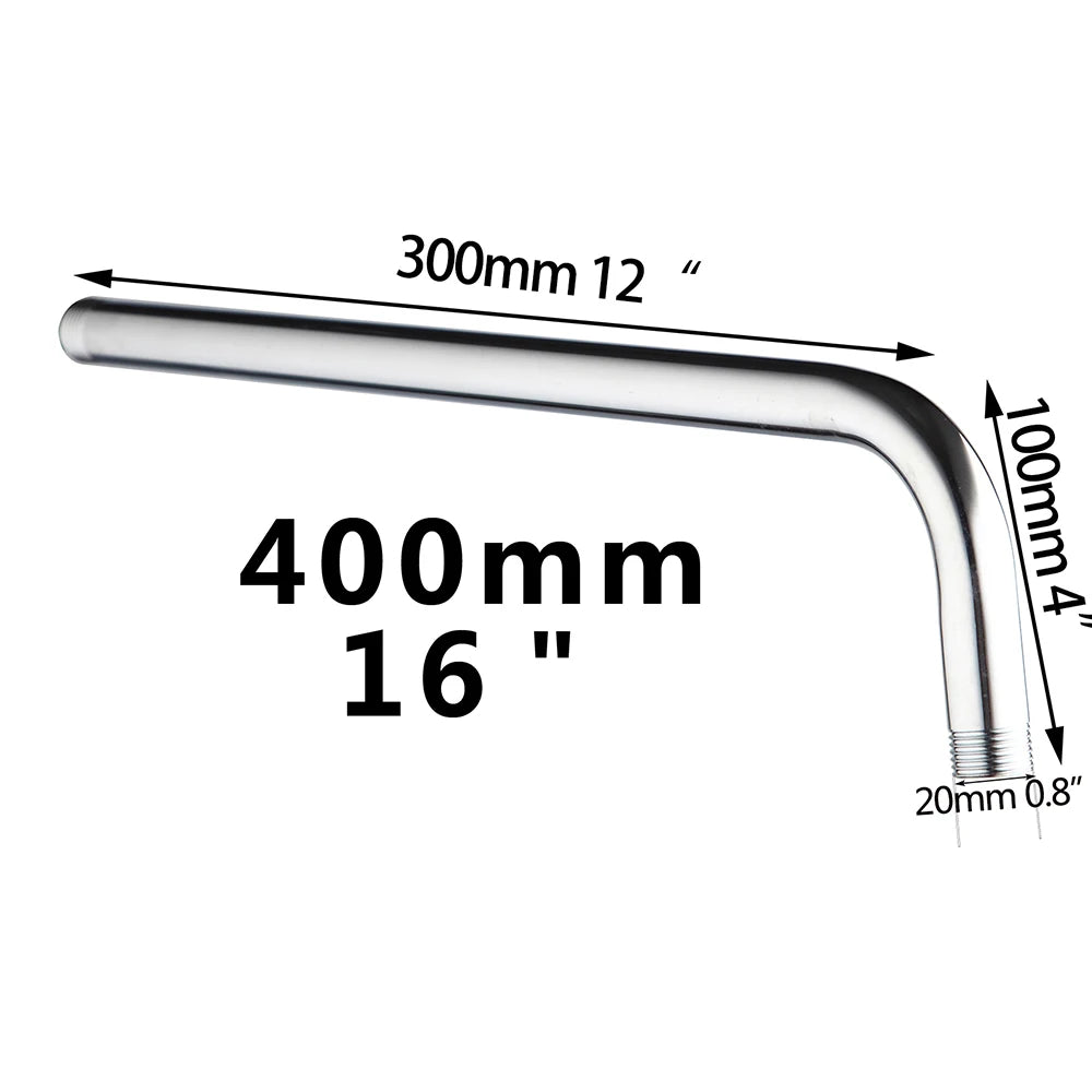 YANKSMART Chrome Polished Shower Arm Stainless Steel Bathroom Accessories  Showers Arm For Head Wall Mounted Luxury Shower Pipe