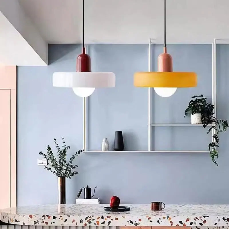 Indoor Colorful E27 LED Chandelier Lamps Suspended Hanging Lighting Fixtures for Restaurant LED Pendant Light for Bedside Home