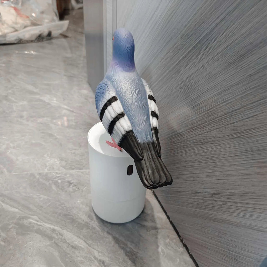 Induction Soap Dispenser Battery Powered Automatic Foaming Soap Dispenser Refillable Blue Bird Shape Touchless for Kitchen