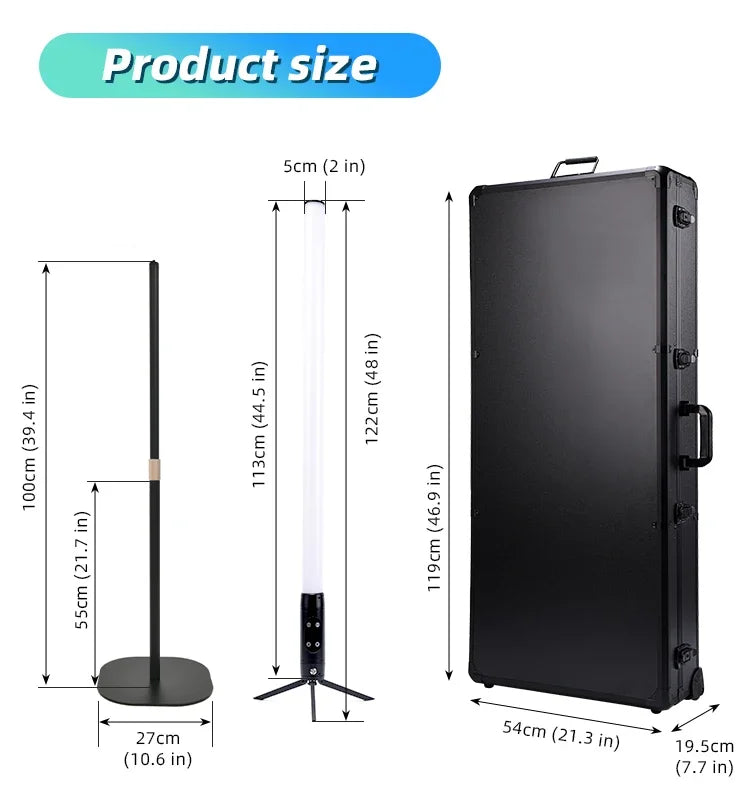 8pcs Waterproof IP65 360 Tube Pixel Uplight Battery Wireless LED Uplight DMX Wifi Control Double Pole Club Light for Party Event