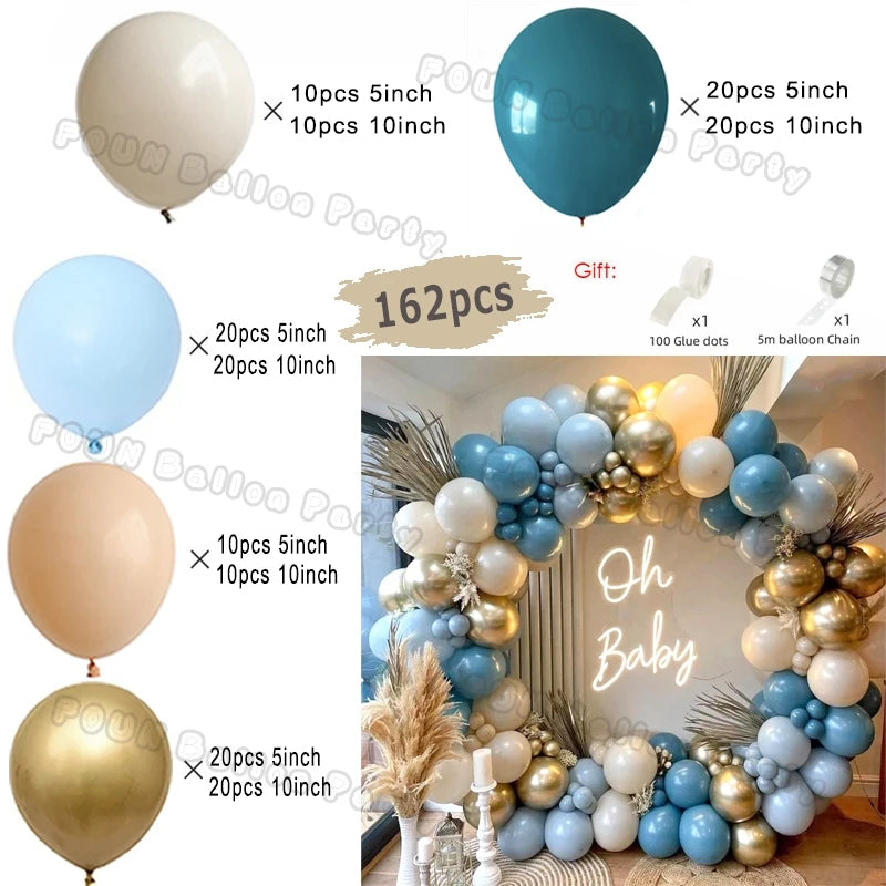 Sand White and Gold Balloon Garland Arch Kit for Bridal Wedding Engagement Baby Shower Latex Balloons Birthday Party Decorations