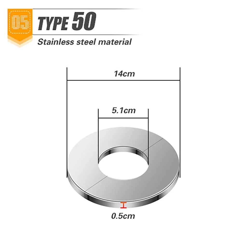1Pc Stainless Steel Faucet Decorative Cover Self-Adhesive Shower Chrome Finish Water Pipe Wall Caps Covers Bathroom Accessories