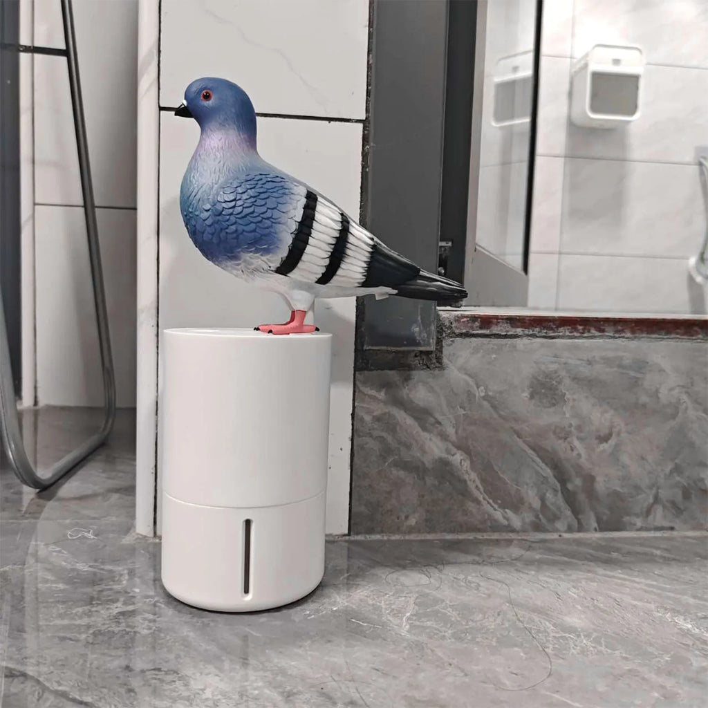Induction Soap Dispenser Battery Powered Automatic Foaming Soap Dispenser Refillable Blue Bird Shape Touchless for Kitchen