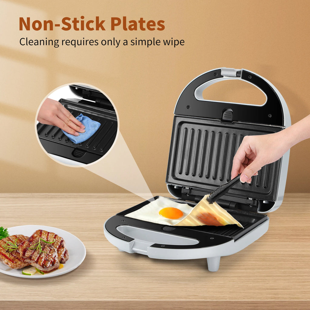 3 in 1 Sandwich Maker: Electric Sandwich Maker, Grill and Waffle Maker, 3 Removable Non-Stick and Interchangeable Plates, 750 W