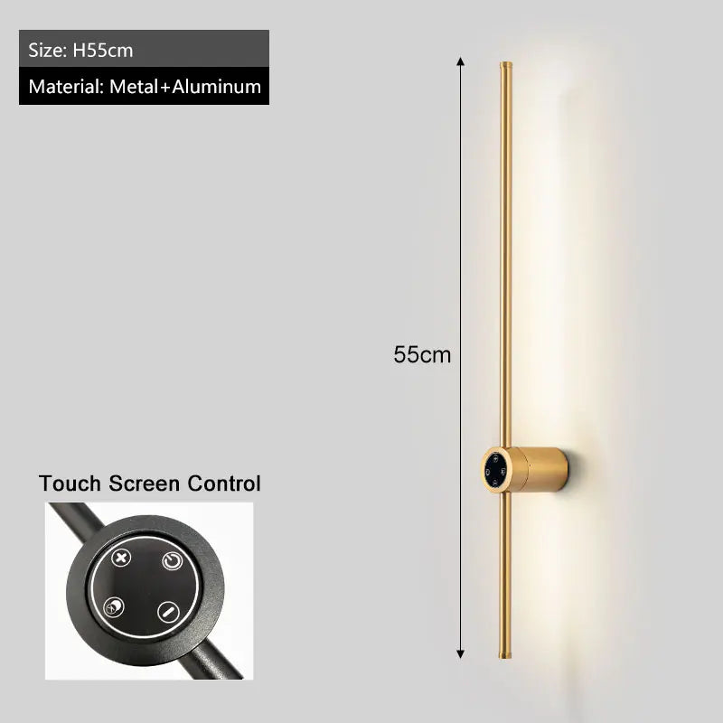 Touch Screen Control Dimming LED Wall Lights Wall Sconce Hardwire Tricolor Lights 360° Rotatable Touch Switch LED Wall Lamps